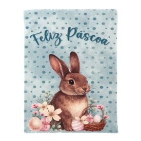 Pano de Copa Páscoa Turim Havan Casa - Coelho Poa Verde