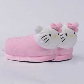 Pantufa Infantil Hello Kitty 3D Sanrio Rosa