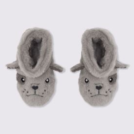 Pantufa Infantil Cachorrinho Marmelada - CINZA CLARO 27/28