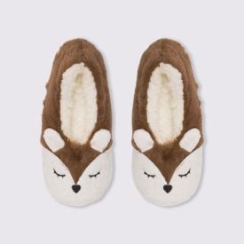 Pantufa Infantil Raposa Marmelada - MARROM CLARO 27/28
