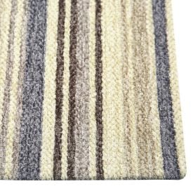Tapete para Quarto e Sala Chenile 75Cmx1,60 m Havan Casa - Listras Bege e Azul