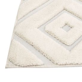 Tapete Passadeira para Quarto e Sala 60Cmx1,80 m Milano Havan Casa - Marfim Losango