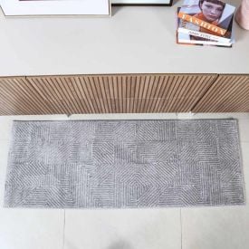 Tapete Passadeira 67Cmx1,80 m Lucca Havan Casa - Cinza Elegance 