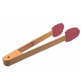Pegador De Silicone Com Cabo De Bambu Havan Casa - Goiaba