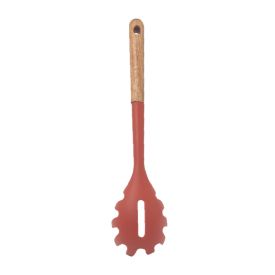 Pegador De Silicone Com Cabo De Madeira Havan Casa 32,7 Cm - Vermelho