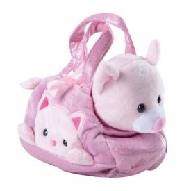 Pelúcia Cutie Handbags Gato Rosa Multikids - BR1715