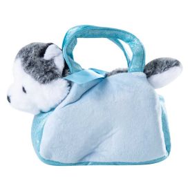 Pelúcia Cutie Handbags Husky Azul Multikids - BR1713