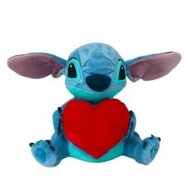 Pelúcia Stitch Coração Com Mecanismo Luz E Som 30Cm - BR1513