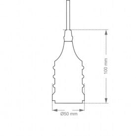 Pendente Dot Metal Wave Taschibra Cromado Cromo