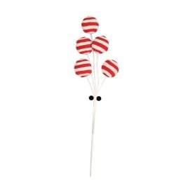 Pick Natalino Bolas Listras Havan Casa - 28Cm