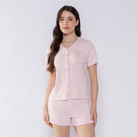 Pijama Feminino Americano De Tricô Camila Moretti
