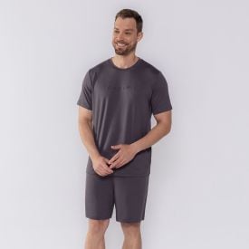 Pijama Masculino Curto Marc Alain Cinza
