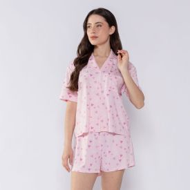 Pijama Feminino Americano De Liganete Camila Moretti Rosa