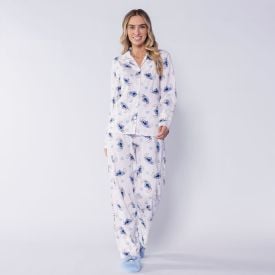 Pijama Feminino Americano Em Moletinho Disney Stitch