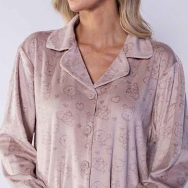 Pijama Feminino Americano Em Plush Disney