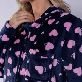 Pijama Feminino Americano In Love Camila Moretti Azul Marinho