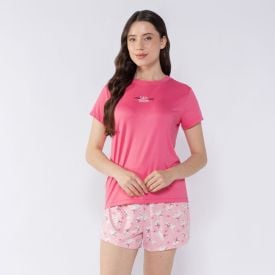 Pijama Feminino Curto Cats Camila Moretti Rosa