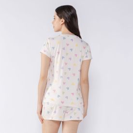 Pijama Feminino Curto De Coração Camila Moretti