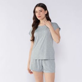 Pijama Feminino Curto De Liganete Holla