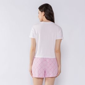Pijama Feminino Curto De Viscose Camila Moretti Estampado