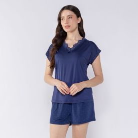 Pijama Feminino Curto Poá Holla Poa