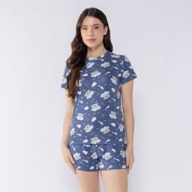 Pijama Feminino Curto Dream Camila Moretti Azul