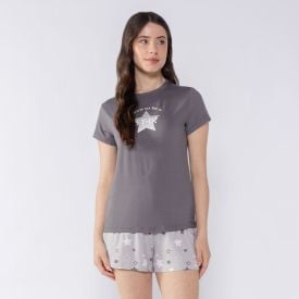 Pijama Feminino Curto Estrela Camila Moretti