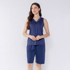 Pijama Feminino Regata Poá Holla Poa