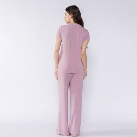 Pijama Feminino Longo Camila Moretti Rose