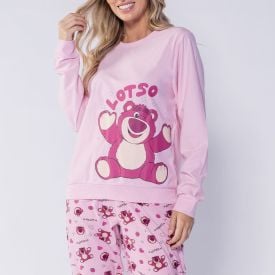 Pijama Feminino Longo Moletinho Toy Story Disney Lotso