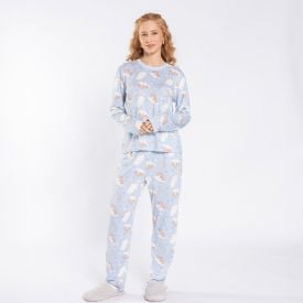 Pijama Feminino Longo Peletizado Camila Moretti