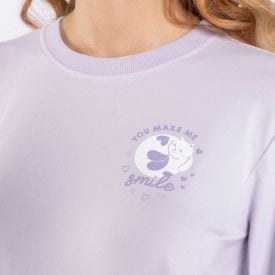 Pijama Feminino Longo Peletizado Camila Moretti Azul Camarada