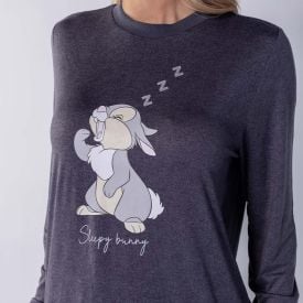Pijama Feminino Longo Peletizado Disney Tambor