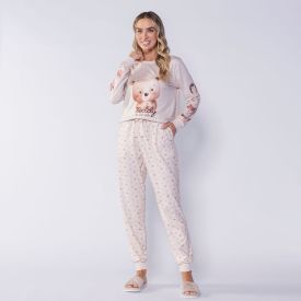 Pijama Feminino Longo Peletizado Teddy Camila Moretti