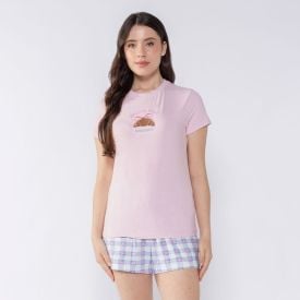 Pijama Feminino Curto Camila Moretti Rosa