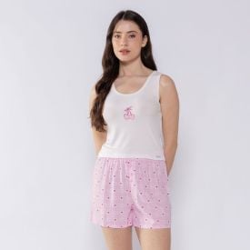 Pijama Feminino Regata Curto Camila Moretti Estampado