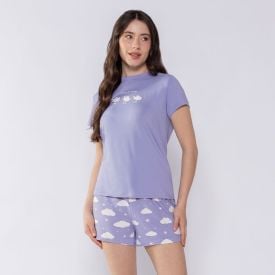 Pijama Feminino Curto Sweet Camila Moretti Lilas