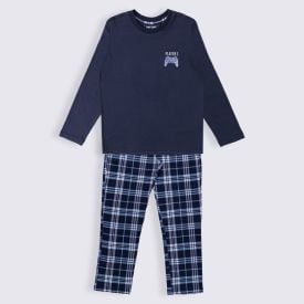 Pijama Infantil Menino 4 a 10 Anos Longo Peletizado Hot Dog