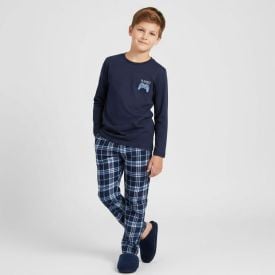 Pijama Infantil Menino 4 a 10 Anos Longo Peletizado Hot Dog