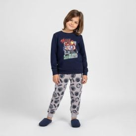 Pijama Infantil Menino 4 a 10 Anos Peletizado Marvel Avengers