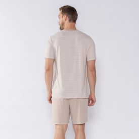 Pijama Masculino Curto Listrado Marc Alain