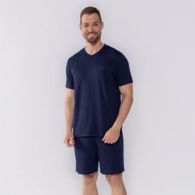 Pijama Masculino Curto Marc Alain Azul