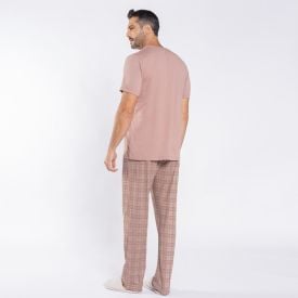Pijama Masculino Calça e Manga Curta Marc Alain Mocassim