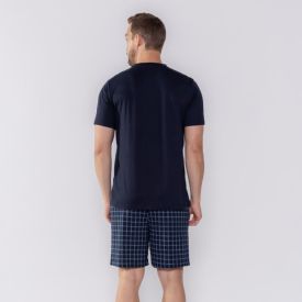 Pijama Masculino Curto Xadrez Marc Alain