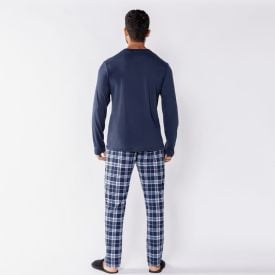 Pijama Masculino Longo Peletizado Marc Alain Xadrez