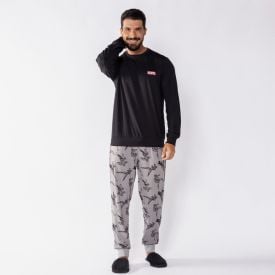 Pijama Masculino Longo Peletizado Marvel