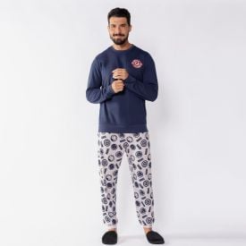 Pijama Masculino Longo Peletizado Marvel Avengers