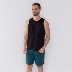 Pijama Masculino Regata Curto Marc Alain Preto