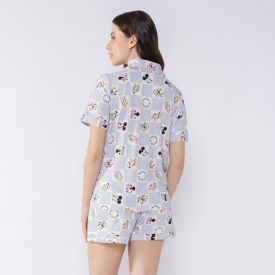 Pijama Mickey Feminino Americano Disney Azul