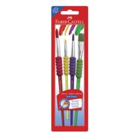Pincel Soft Touch Faber-Castell - 4 Unidades